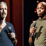 Jon Stewart, Dave Chappelle. Mathieu Bitton/REX Shutterstock