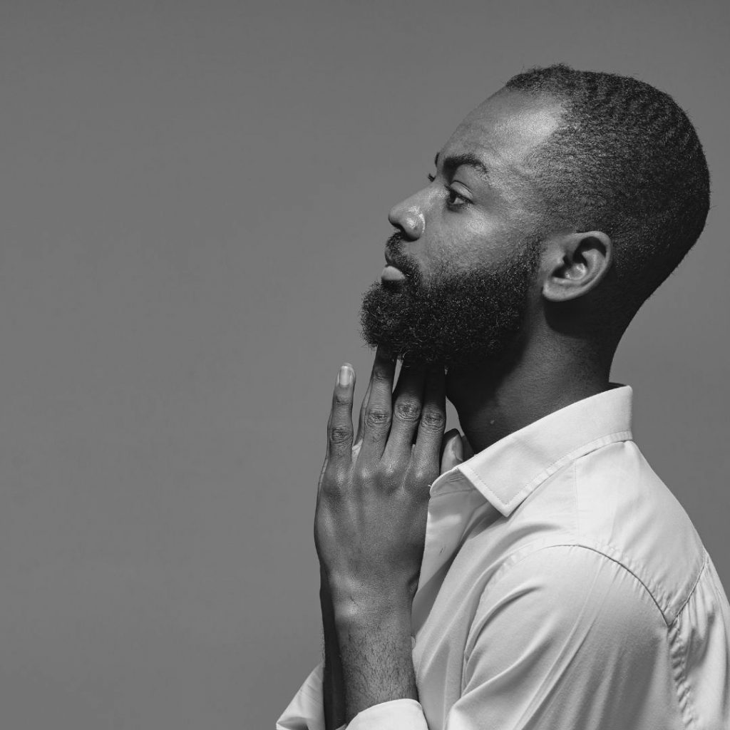 side portrait of black man