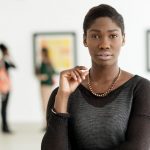 black woman in gallery