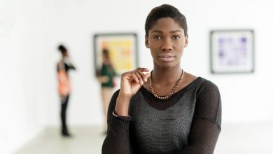 black woman in gallery