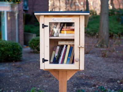 StuyTown Little Library Front View 1000x666px