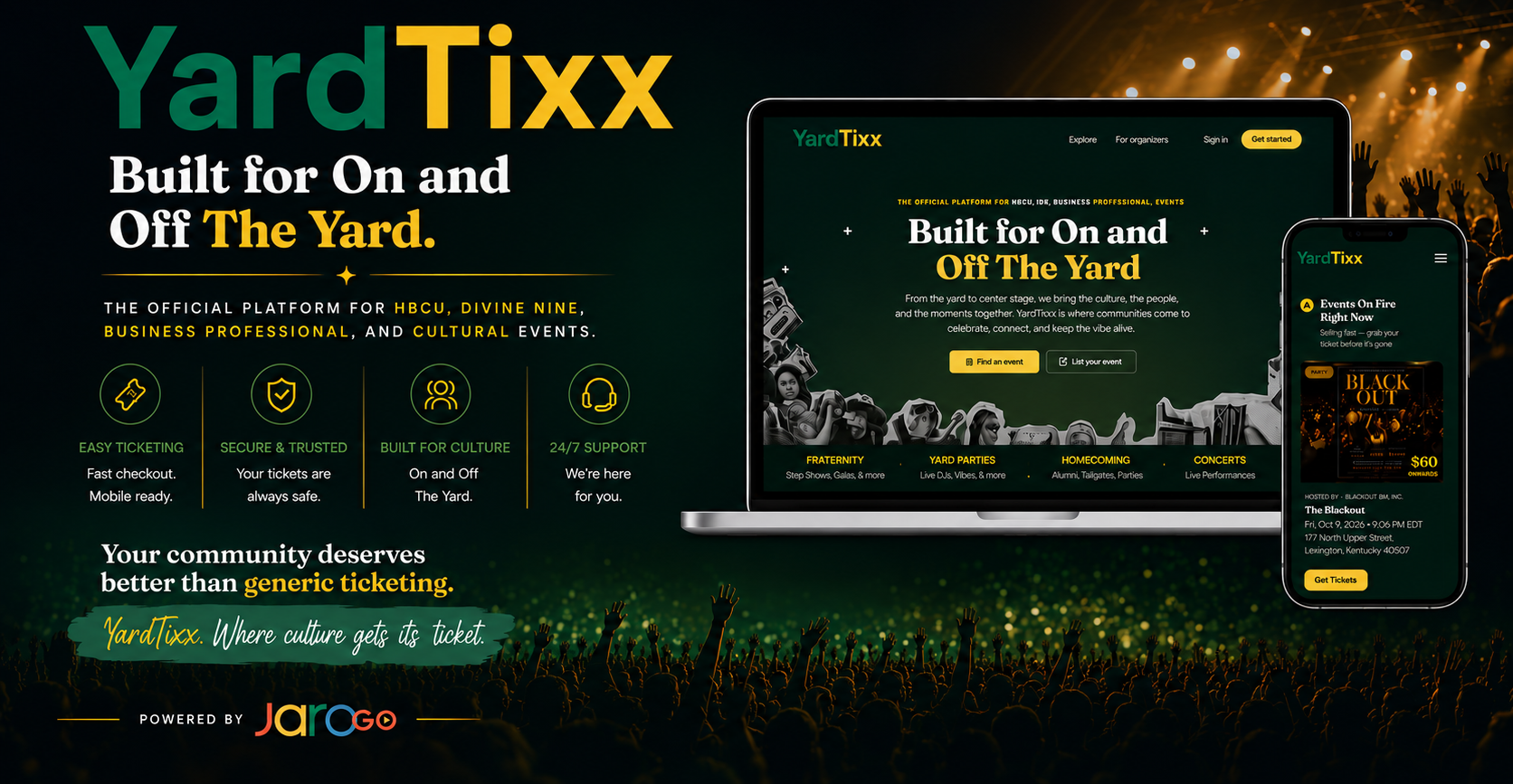 YardTixx Brings Culture-First Ticketing to HBCUs: Powered by JaroGO