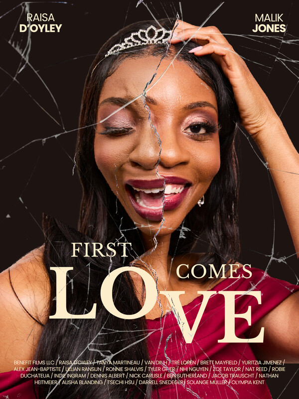 Official poster for First Comes Love, a PVIFF 2026 finalist short film directed by Tanya Martineau and produced by Van Dinh.
